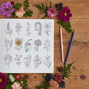 World of Flowers Adult Coloring Book