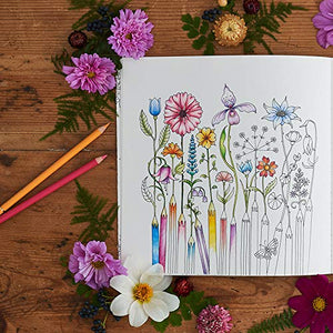 World of Flowers Adult Coloring Book